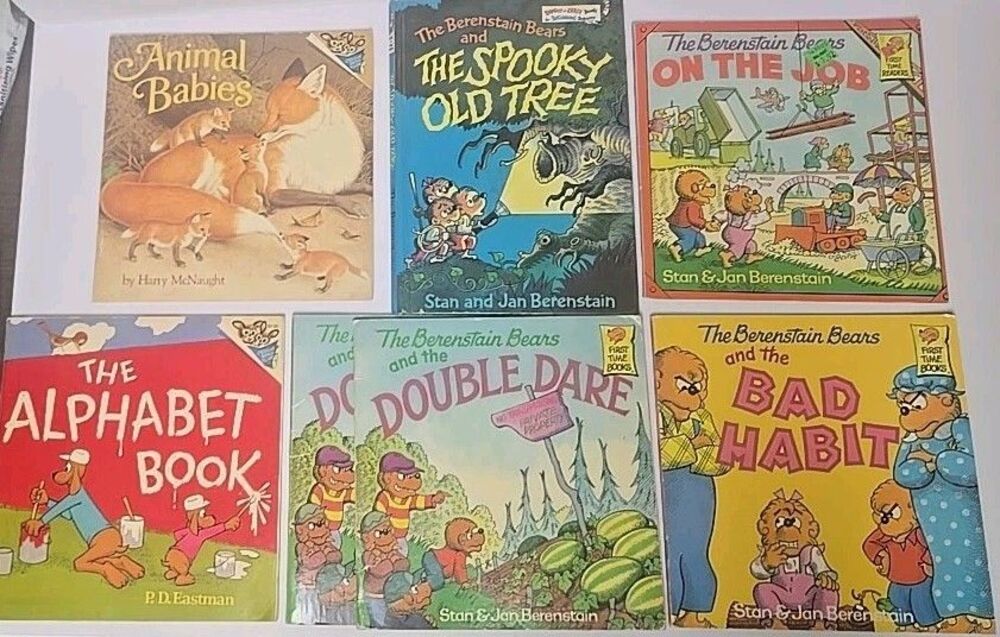 4 Vintage The Berenstain Bears Picture Book Lot Stan &Jan Classics + Bonus Books